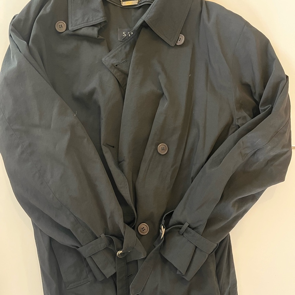 Vintage Black Oversized Trench Coat